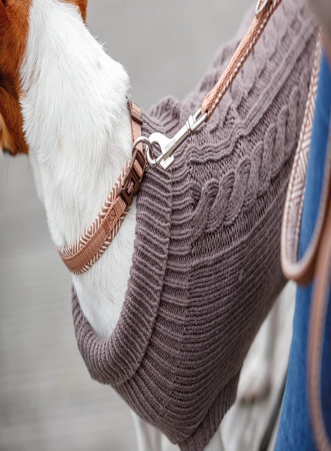 TRIXIE Premium Collar with Neoprene Padding, Extra Wide, Softline Elegance Collar for Dogs, Fully Adjustable Collar, Strain-Relieved Buckle (M-L, Boho Diamond/Caramel), 42 x 2 cm - Image 4